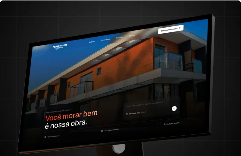 Landing page da Monolite